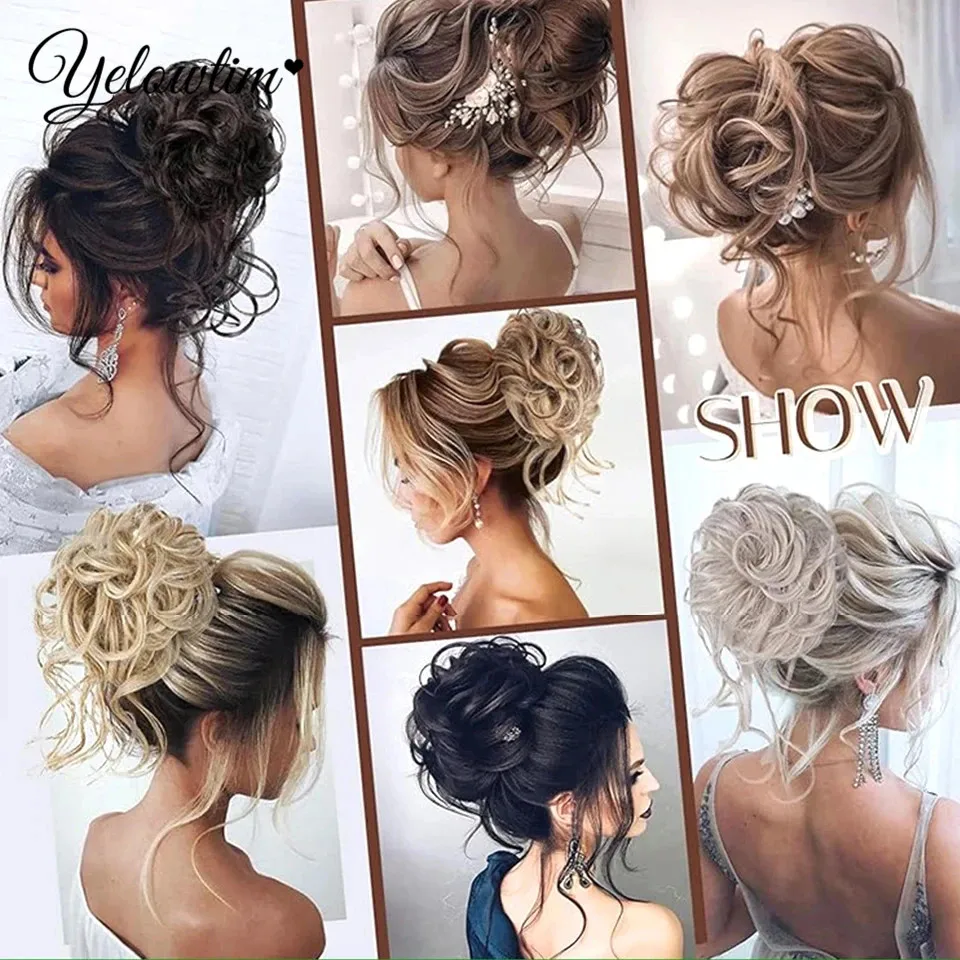 Messy Bun Hair Claw Clip in Hair Buns Hair Piece for Women Straight Short High Ponytail Extension Tousled Updo For Girls