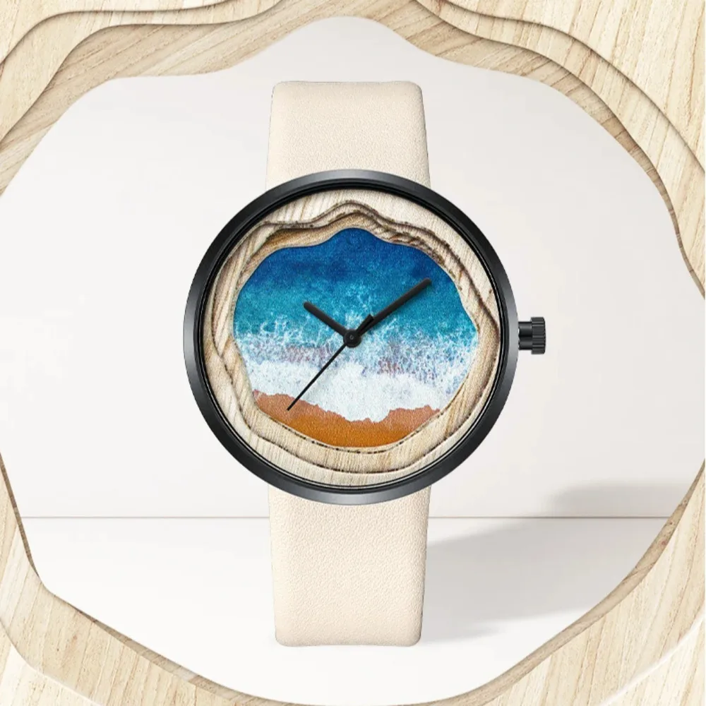 

Mark Fairwhale 5480 Simple Women's Quartz Watch 40mm Starry Ocean Color Waterproof Belt Fashion Watch for Women