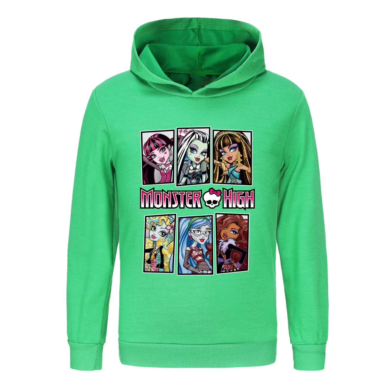 Monster High Clothes Hooded Hoodie Sweatshirt Boys Girls Teenager Anime Cartoon Cosplay Costume Pullovers for Toddler Kids 2-16Y