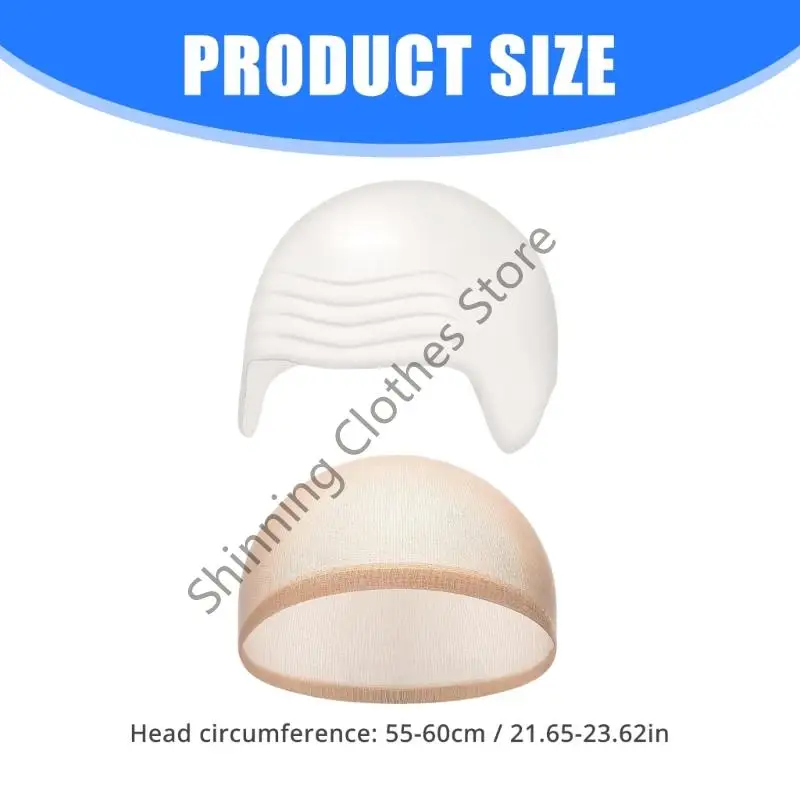 M68A CAPS CAPS مزيف رأس Skin Halween Cosplay Cosplay Associory Ald Coled Hat للبالغين الأطفال أغطية شعر مستعار مع شبكة الشعر