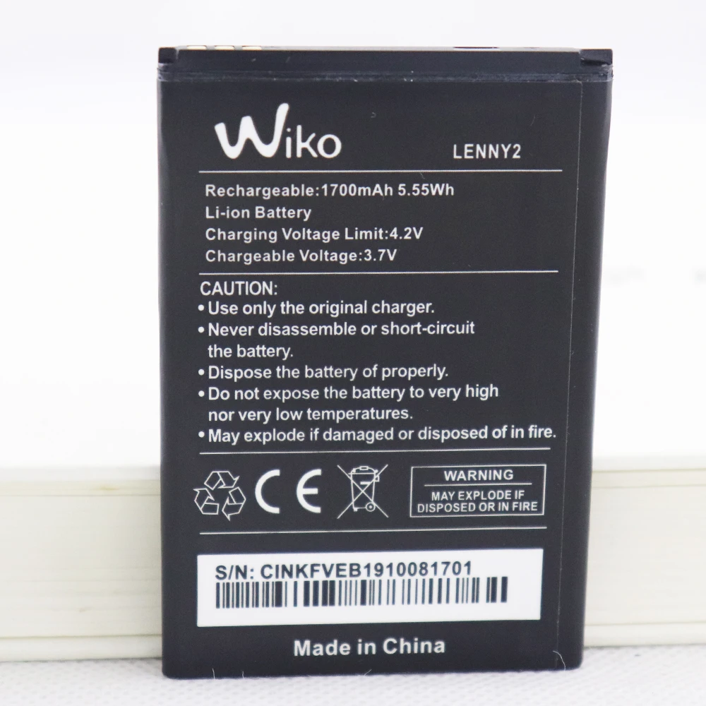 Original 1700mAh Lenny Batterie Bateria For Wiko Lenny 2 Battery