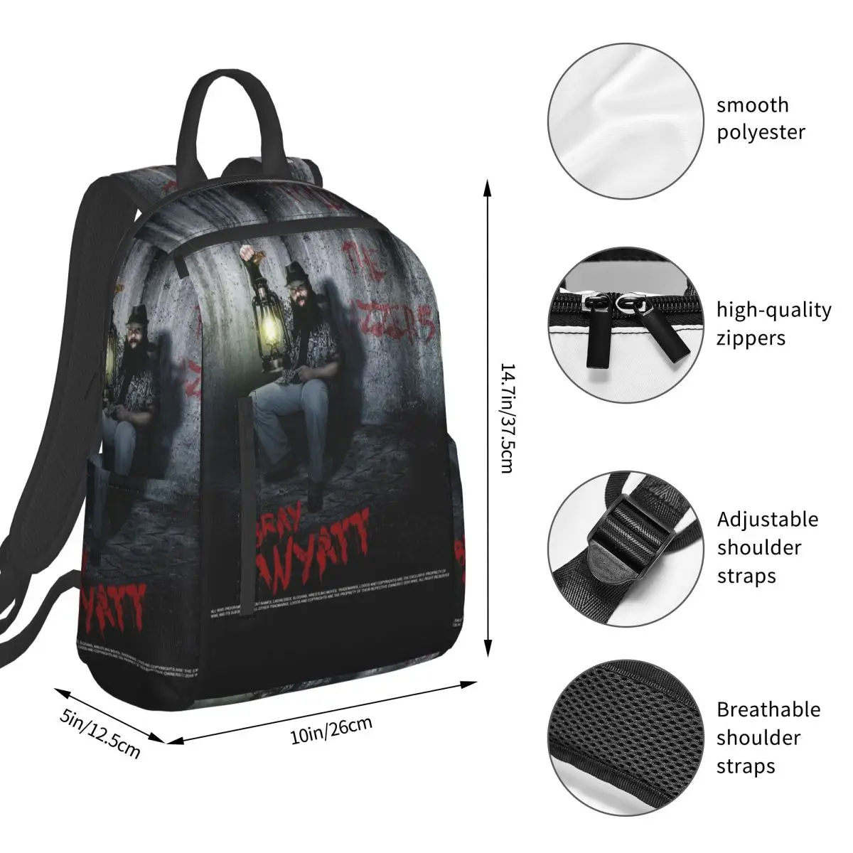Bray Wyatt Vintage The Fiend Comics (5) Backpack Student BookBag Boys Girls School Bag Laptop Shoulder Bags Men Women