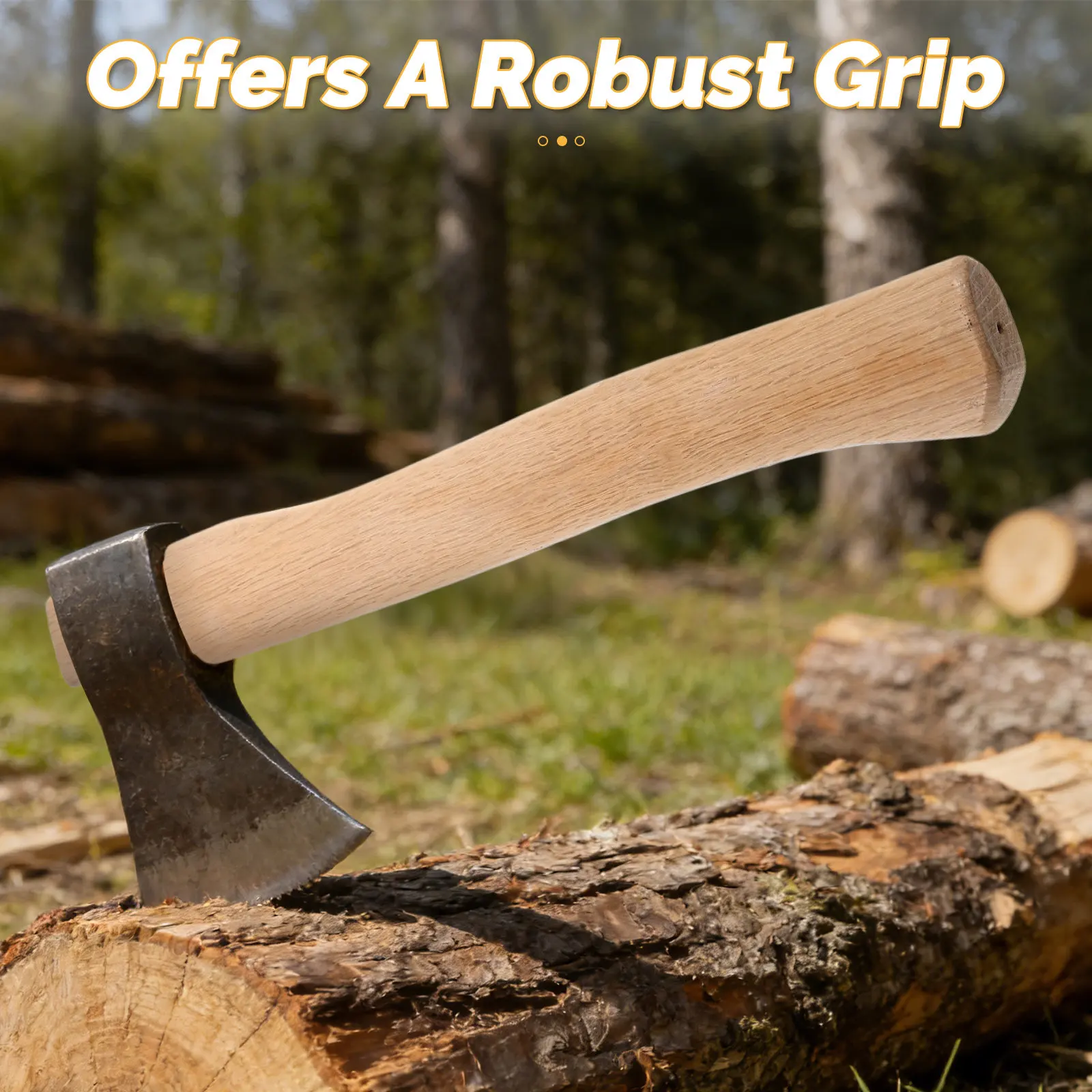 Replacement Wooden Axe Handle for Firewood Cutting Gardening Hunting Hatchet Handle Repair Heavy Duty Wood Chopping view 5