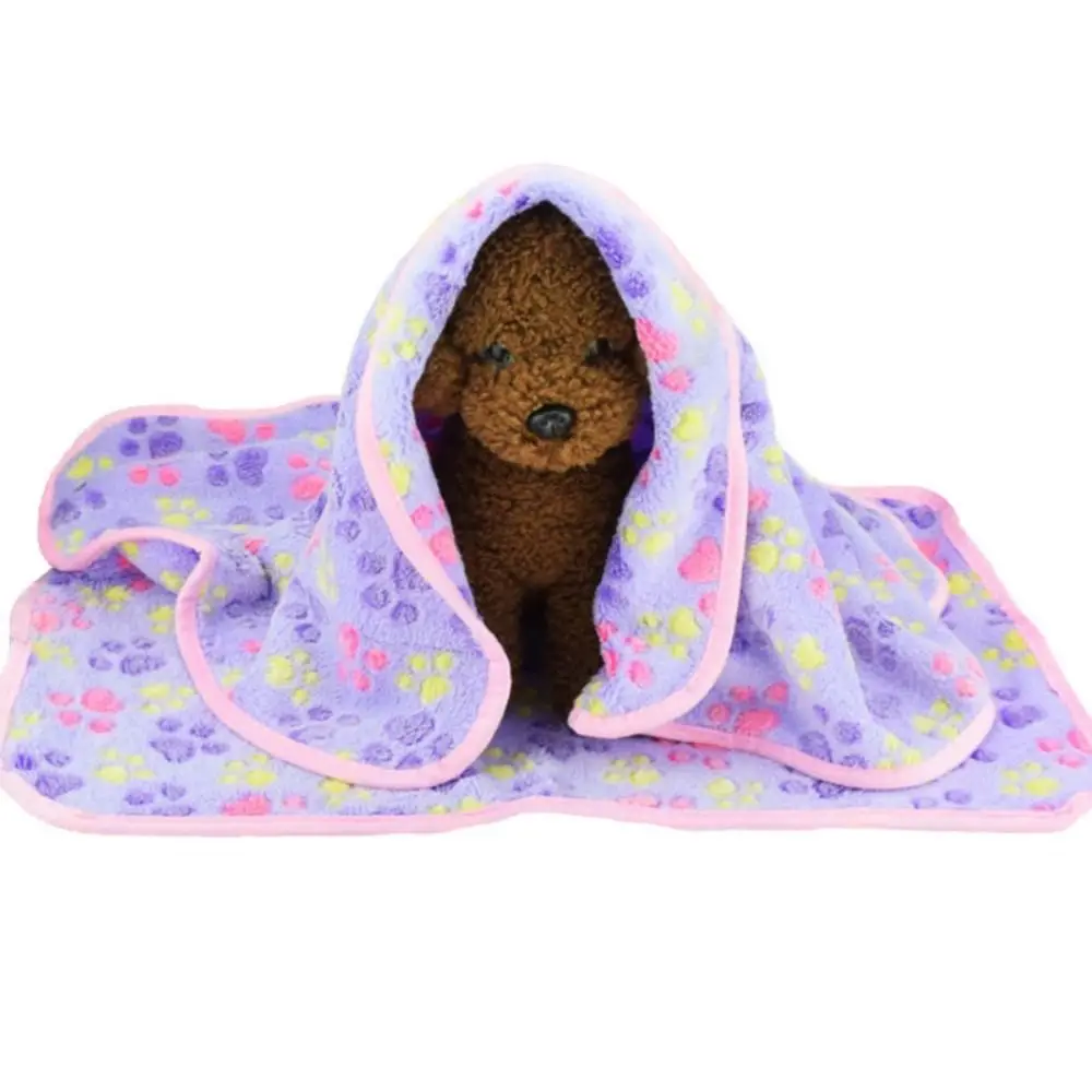 Cute Comfortable Bone Pattern Warm  Dogs Winter Quilt Pet Blanket Fleece Blanket Flannel Blanket
