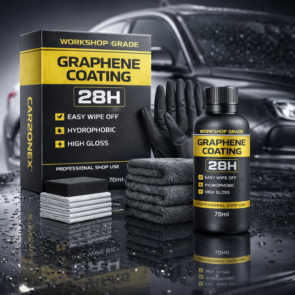 Graphene Ceramic Coating 28H– with Self Healing and UV Track Technology Car Detailing Professionals 10+ Years of Protection