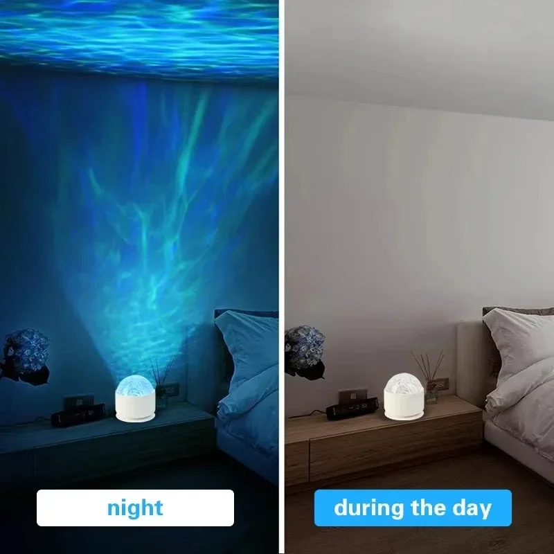 Aurora Waves LED Projector Light Remote Control Night Light 16 Color Effects Suitable for Bedroom Game Room Home Theater Decor