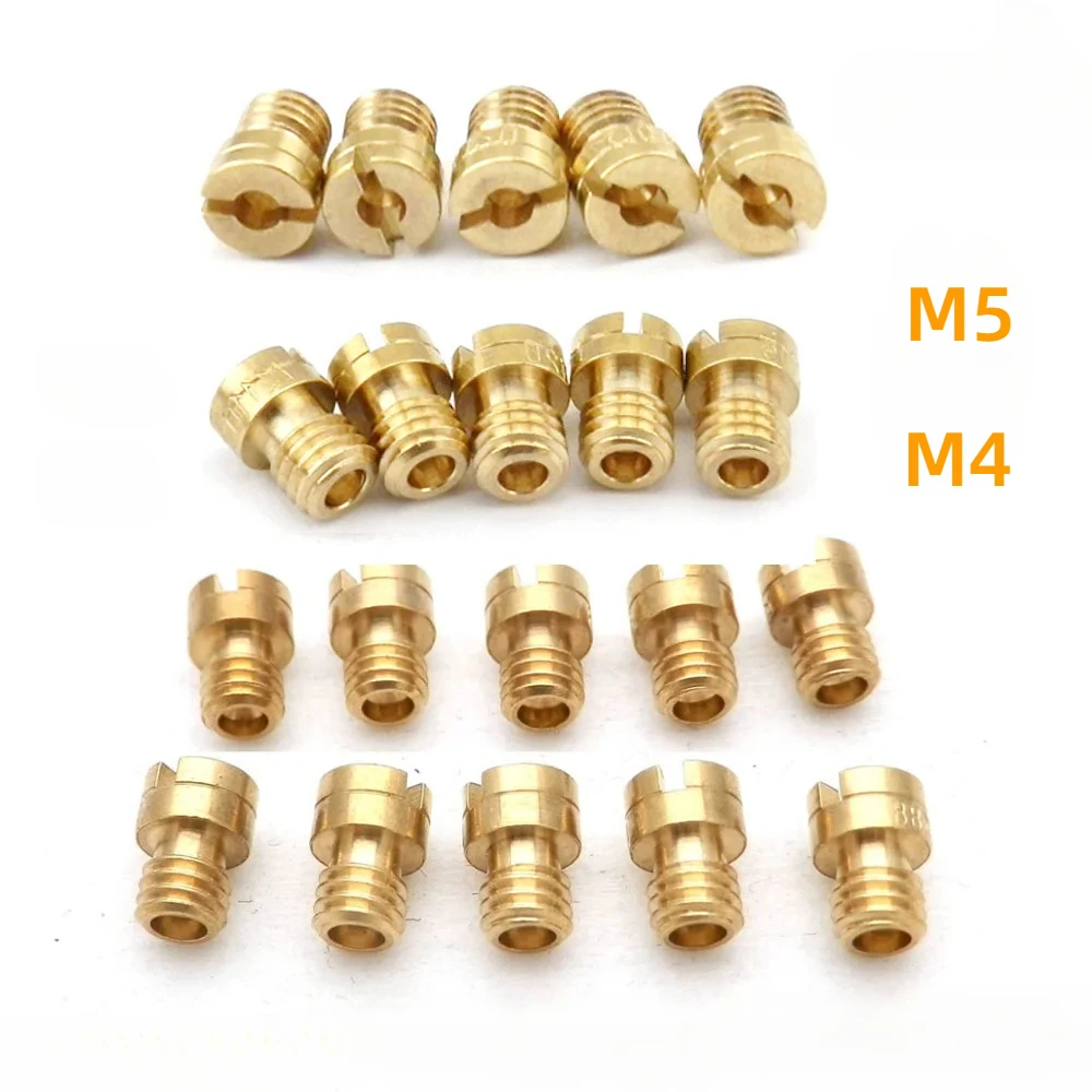 

Pack of 10 Pieces 4mm 5mm Main Jet M4 M5 for GY6 50cc 139QMB PZ19 Keihin OKO KOSO PWK Mikuni Keihin Carburetor Moto Accessories