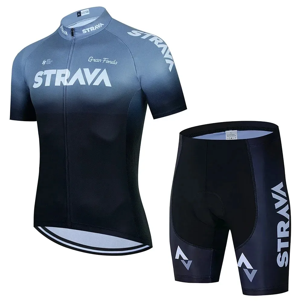 2024 Strava Radfahren Jersey Set Sommer Kurzarm Atmungsaktive männer MTB Fahrrad Radfahren Kleidung Uniform Anzug – Detail 10