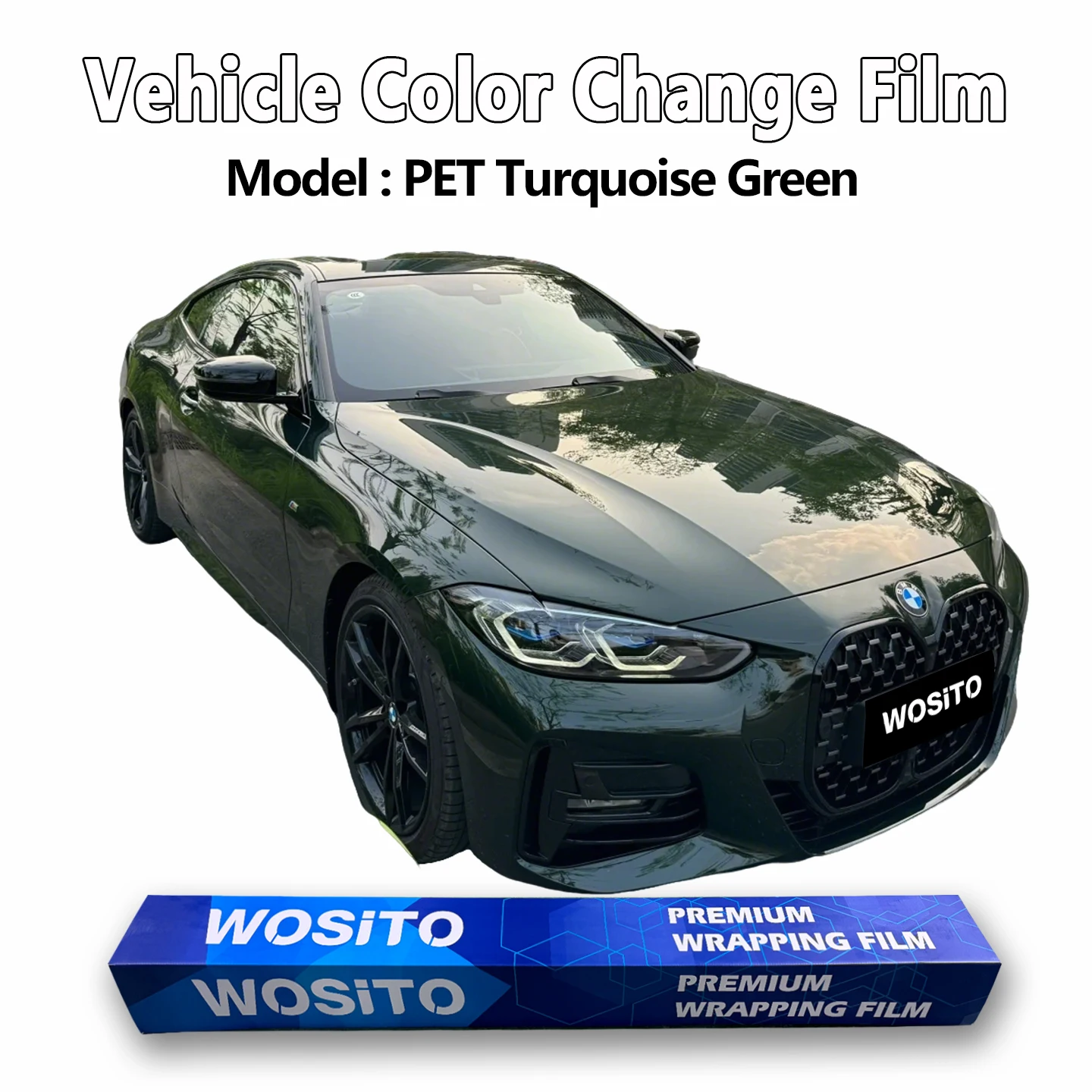 

PET Sanremo Green Auto Color Film UV Resistant Waterproof Vehicle Wrap - Factory Outlet