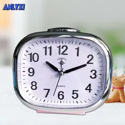 Non Ticking Mechanical with Night Light Home Use Desk Large Display Silent Sweep Snooze Bedside Decoration Alarm Clock