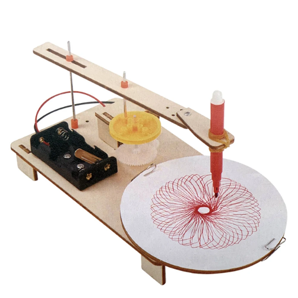 22*12*9cm Creative Plotter Adjustable Pattern Drawing Machine Tool Connecting Rod Mechanism Motor Driven Pulleys