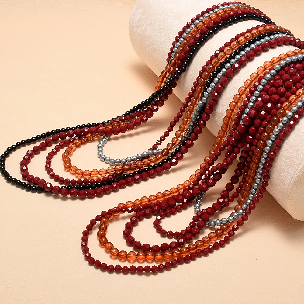 

Bohemia Multi-layer Resin Beads Chains Necklace for Women Elegant Handmade Multicolor Beaded Necklace Jewelry Accessories