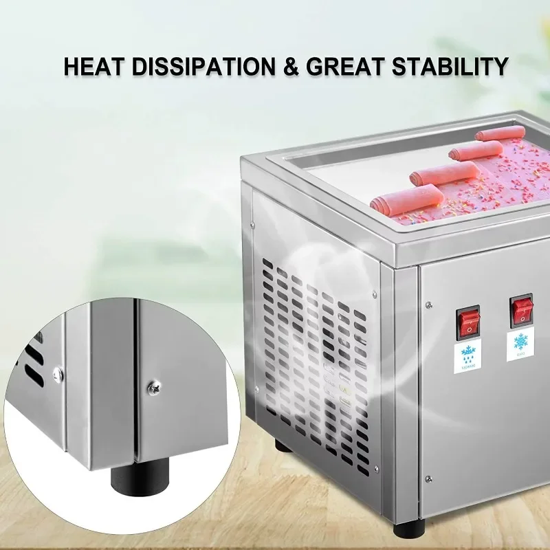 Petite machine à rouler la crème glacée frite, livraison directe en usine de haute qualité