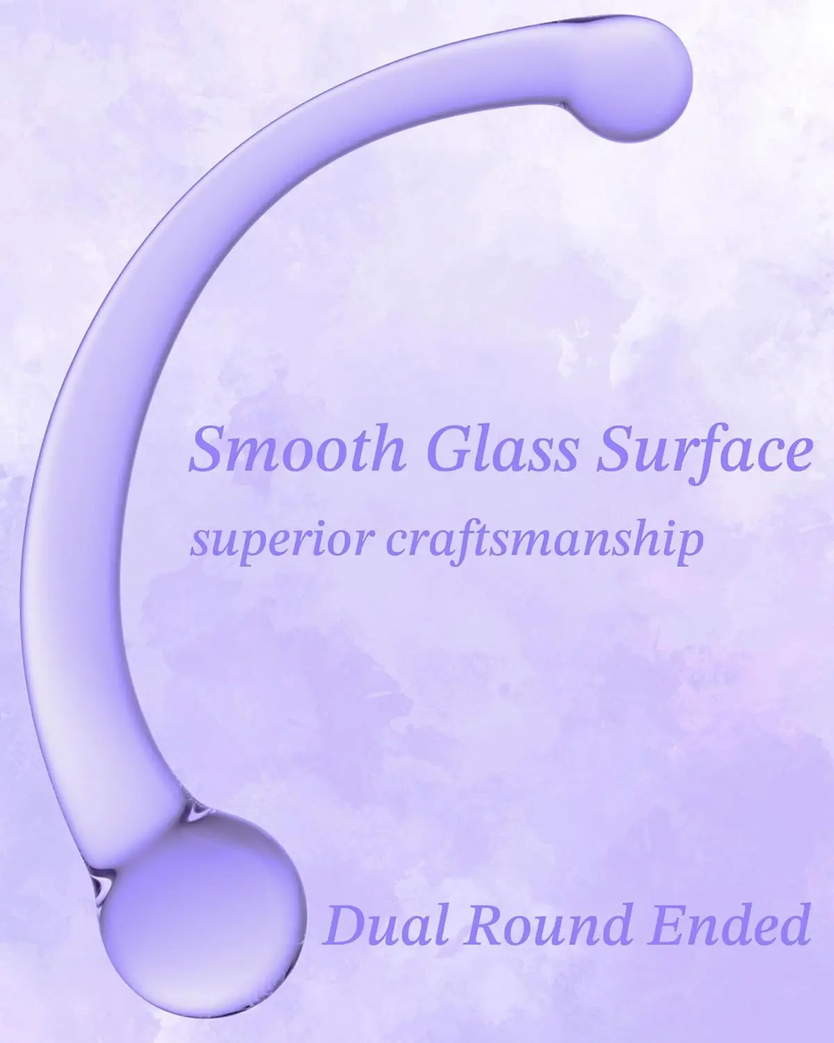 전립선 마사지기 유리 순수 완드 항문 장난감 - 26 더블 엔디드 유리 딜도 - 8.3인치 항문 훅 G 스팟 자극기 남녀용