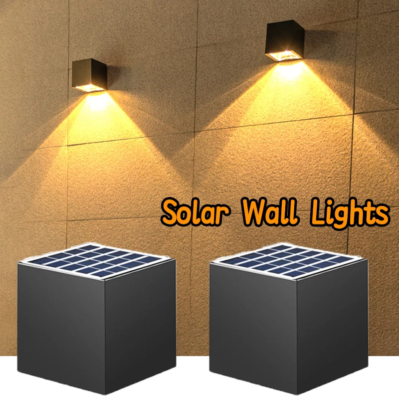 

Солнечные фонари для улицы Солнечные настенные светильники Садовый светодиодный солнечный свет Беспроводной IP65 Водонепроницаемое освещение забора для крыльца, дорожки, гаража