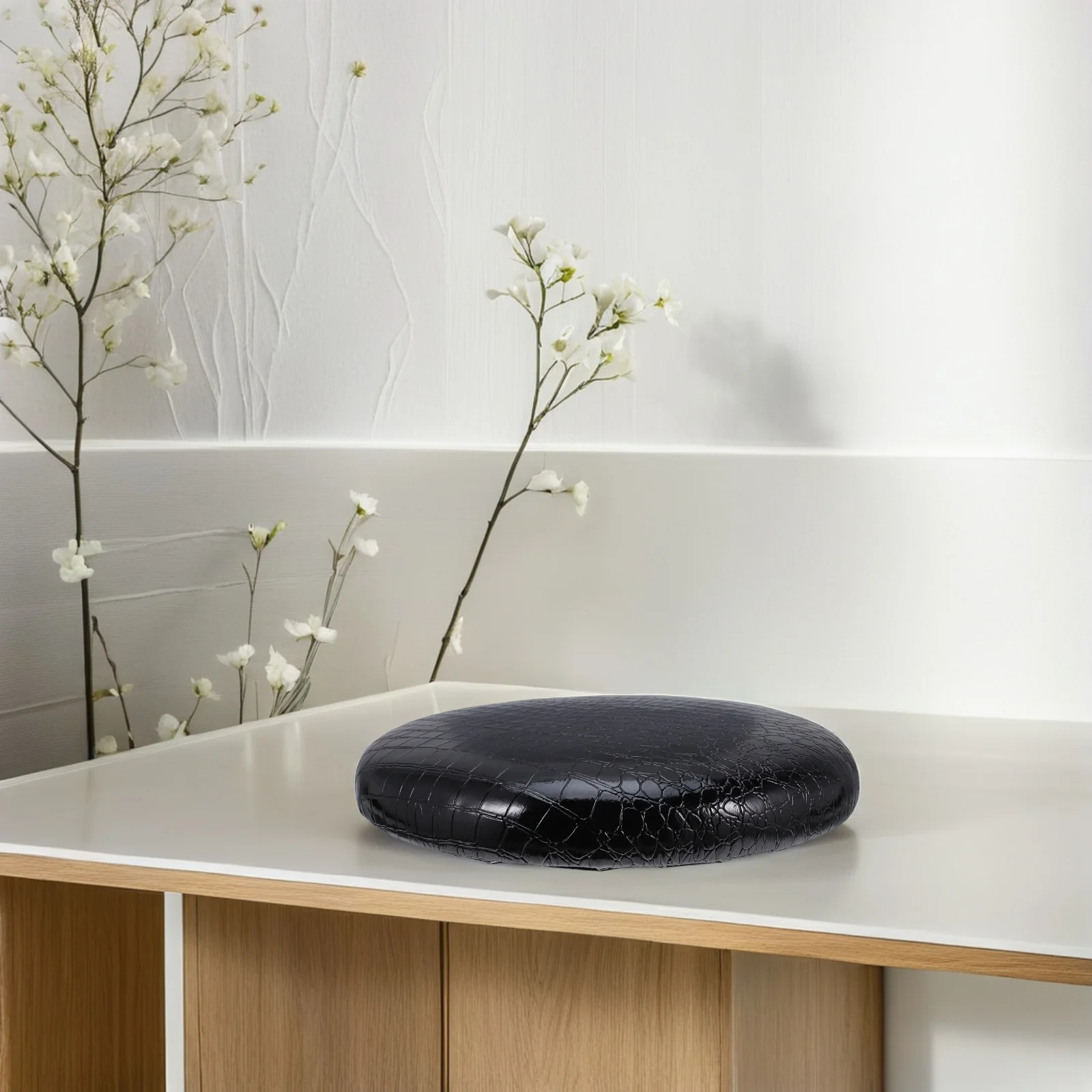 

PU Bar Stool Seat Cushion Thickened Replacement Round Padding for Home Kitchen Restaurant Office Dining Chairs