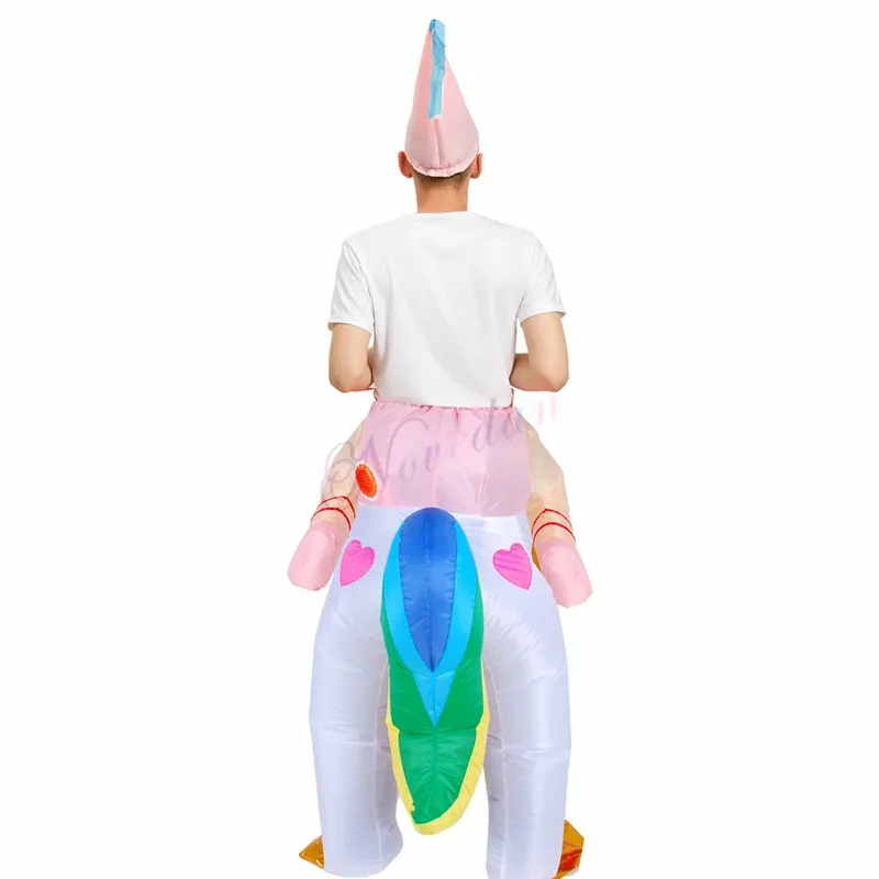 2025 11 Einhorn Regenbogen Blowup Geburtstag Party Cosplay Weihnachten Halloween Aufblasbare Kostüm Maskottchen Für Frauen