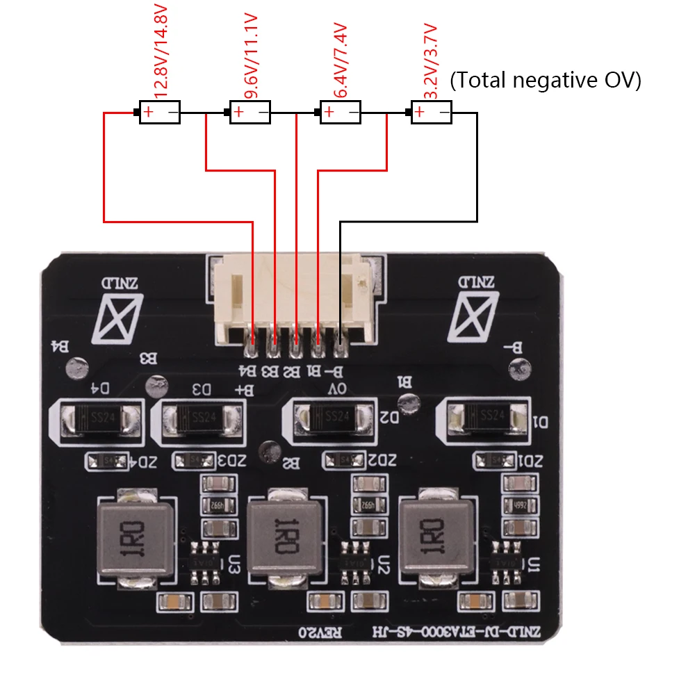 BMS 2S-8S 1.2A Balance Board Lifepo4 LTO Lithium Battery Active Equalizer Balancer Energy Transfer Board BMS 3S 4S 5S 6S 7S 8S