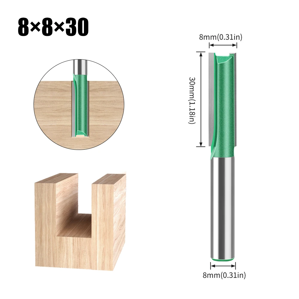 3mm-20mm Durchmesser 8mm Schaft Gerade Bit Wolfram Hartmetall Einzigen Doppel Flöte Router Bit Holz fräser Für Holz Werkzeug