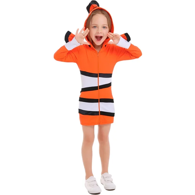 Vinden Nemo Clownvis Cospaly Kostuum Kids Meisje Volwassen Vrouwen Jurk Animatiefilm Nemo Kleding Halloween Kerstfeest