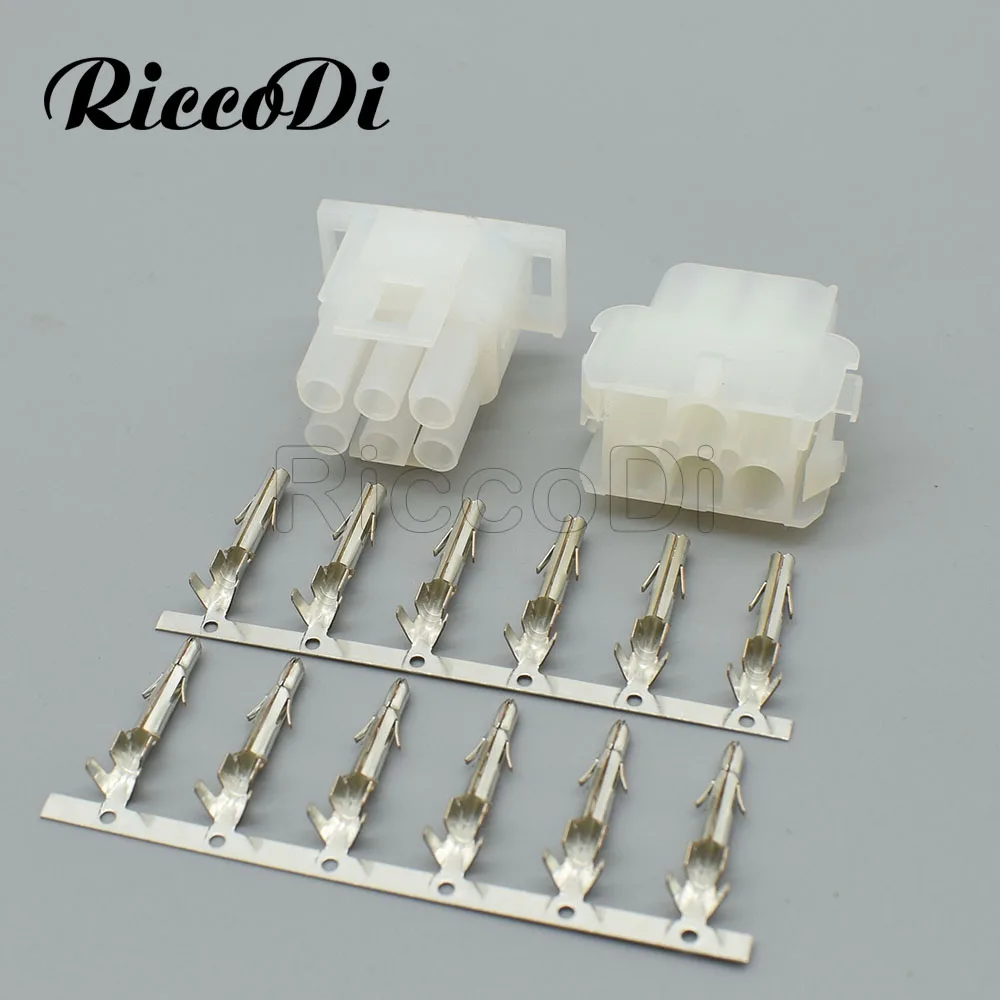 5-20 Sets Double Row 2x3 Pin 63080 Electrical Connector Plug Wiring Socket For Elevator Auto Cars