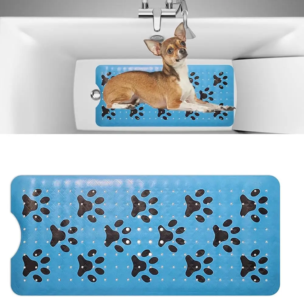 

Коврик для купания собак в ванне - Нескользящий коврик для душа для домашних животных - Быстроотводящий воду коврик для душа для собак, аксессуар для душа, 39.4x1 фута