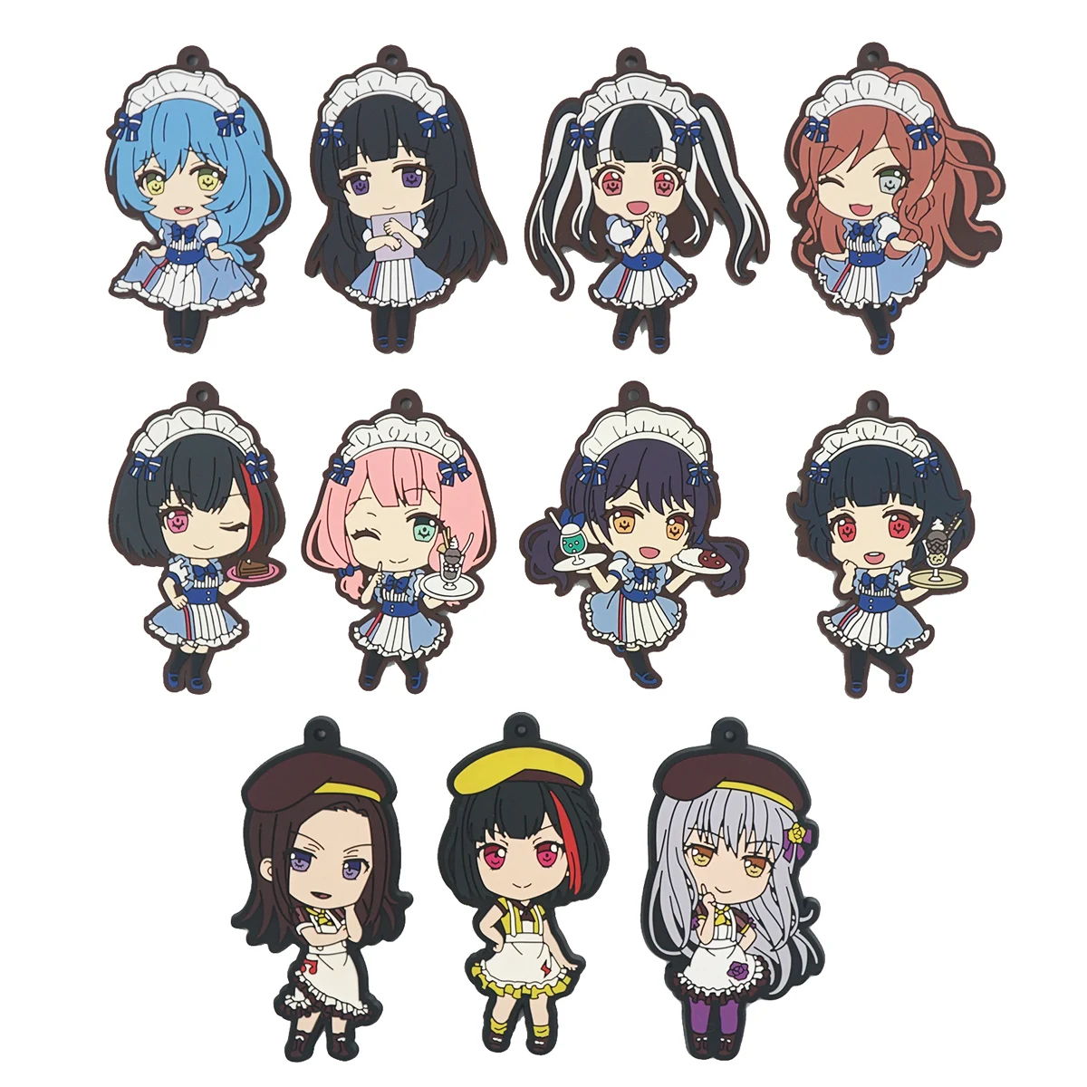 Bang Dream! Afterglow RAISE A SUILEN Anime Game Mitake Ran Minato Yukina Asahi Rokka Nyubara Reona Rubber Keychain
