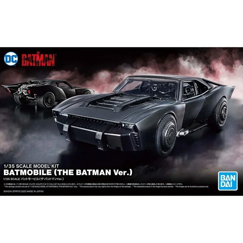 Bandai Original Anime Figure 1/35 BATMOBILE THE BATMAN VER. Action Figure Toys for Kids Gift Collectible Model Ornaments