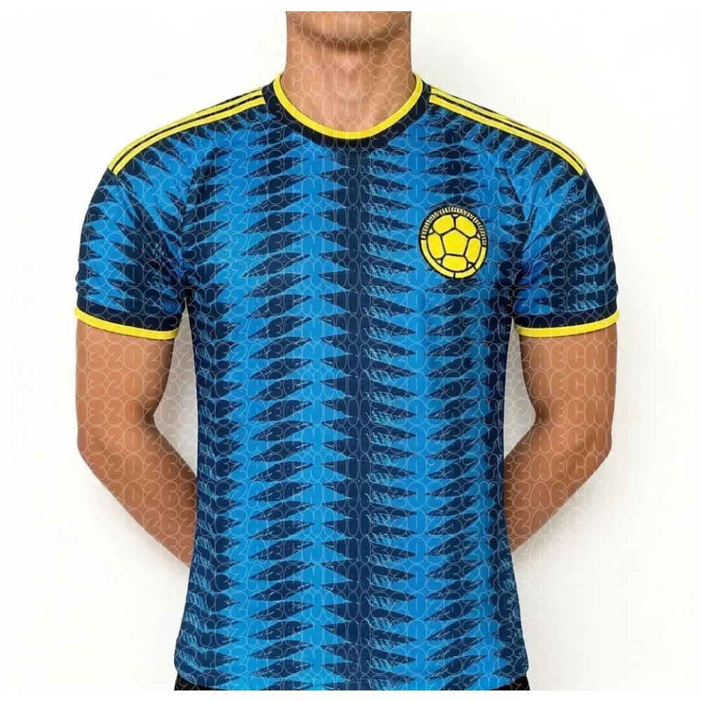 Camiseta Superventas Global 2026, Jersey de Entrenamiento del Equipo Nacional de Colombia, Ropa Deportiva de Secado Rápido y Transpirable, Top Familiar a Juego