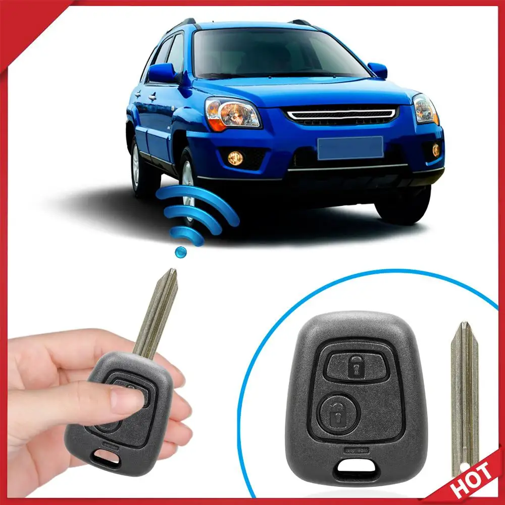 

2 кнопки, сменный брелок, 433 МГц, дистанционный автомобильный брелок, автомобильный брелок с бесключевым доступом, пульт дистанционного управления для Citroen Saxo Picasso Xsara Berlingo