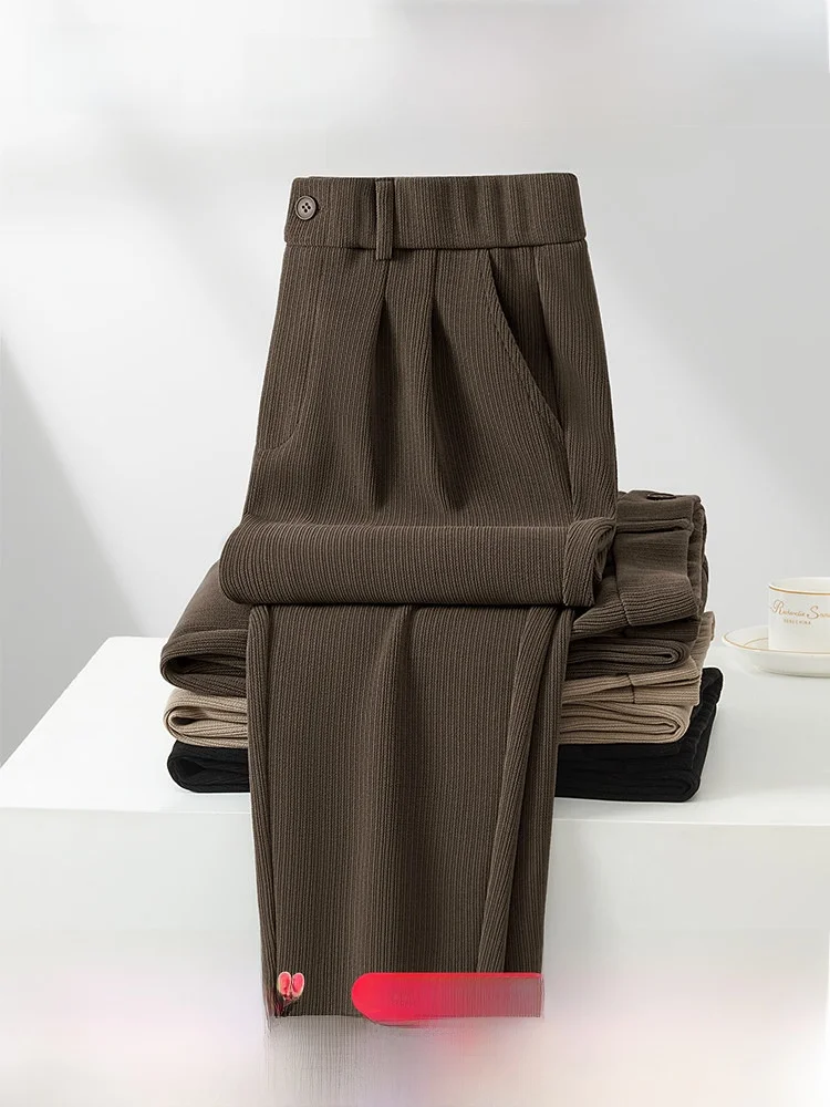 

Snow Flng Men's Knitted Casual Pants Heavyweight Spring New Sle Casual Straight Leg Long Trousers Comfortable Straight Fit