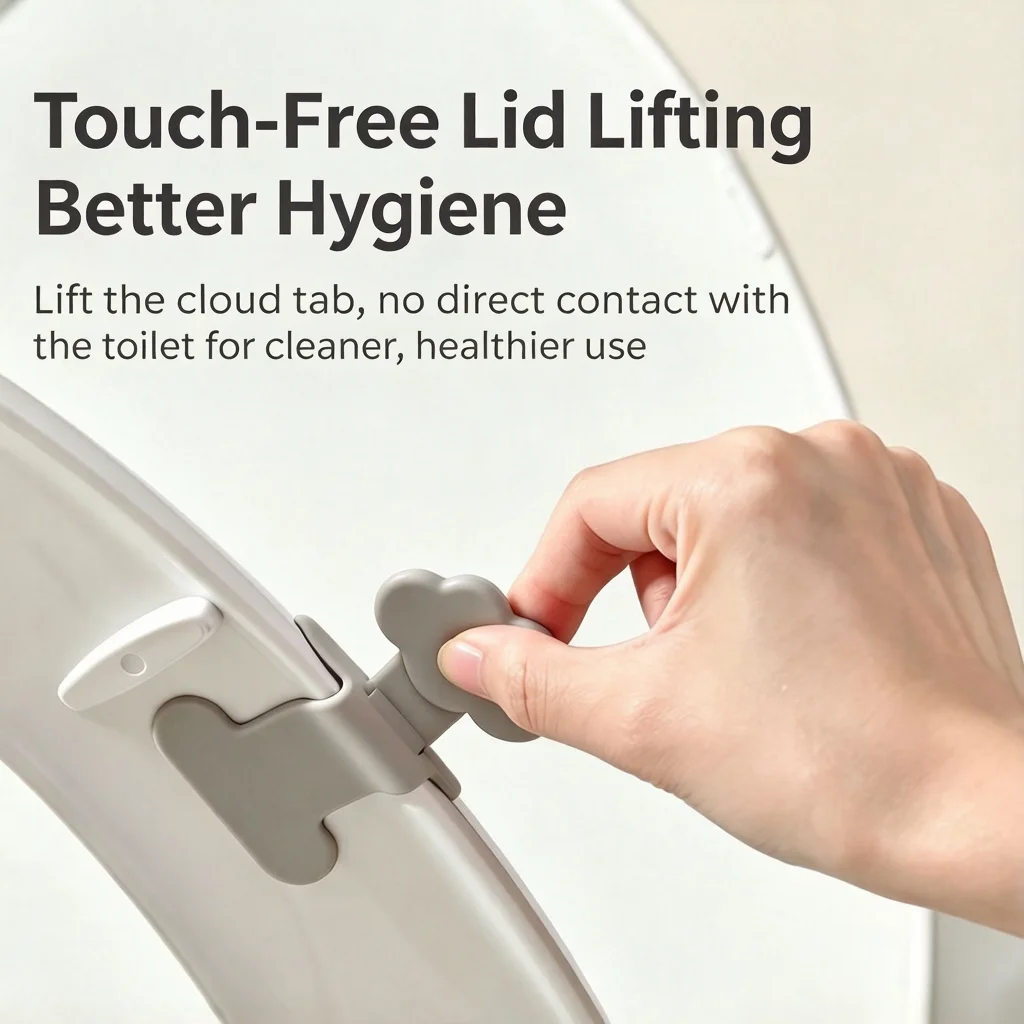 2pcs Household Thickened Silicone Toilet Lid Lifter Viscose Toilet Lid Lifter Contact-free and Non-dirty Portable Lid