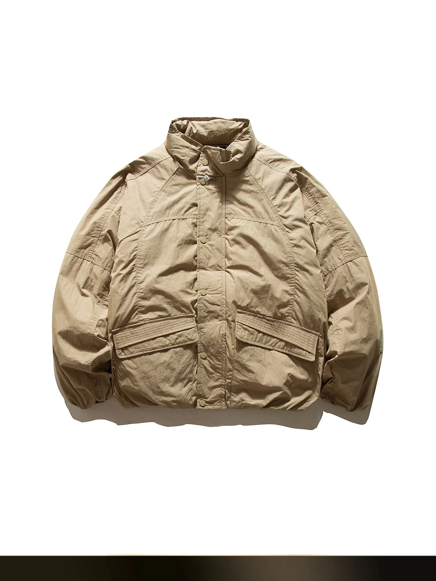 

Retro Japanese Sle Patchwork ket Stand Collar Men's down Jaet Winter Outdoor 90 Fill Power Cold Resistant Warmth Outer...