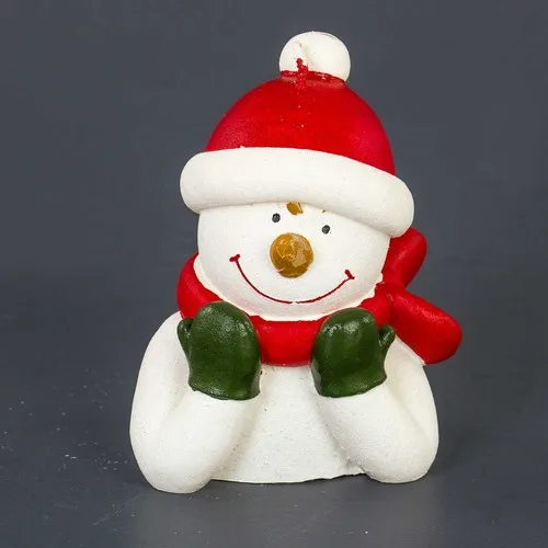 Euro Flora Snowman Candle Christmas 9 X7X11,5 cm