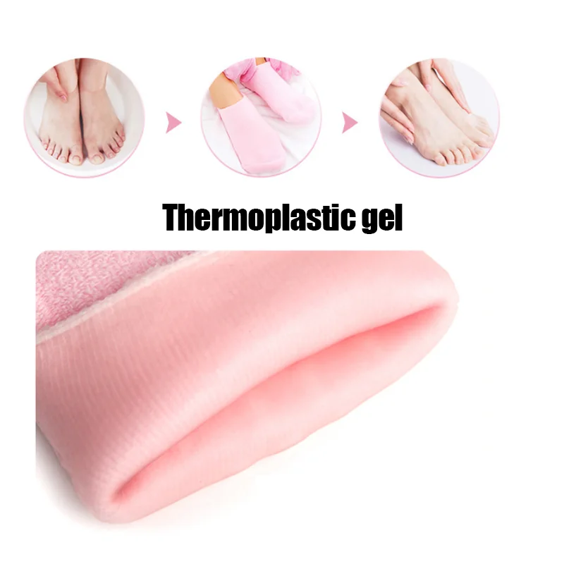 One Pair Gel Sock Socks For Softening Dry Cracked Rough Feet Skins Washable And Reusable Reduce Cracked Skin Socks image 6