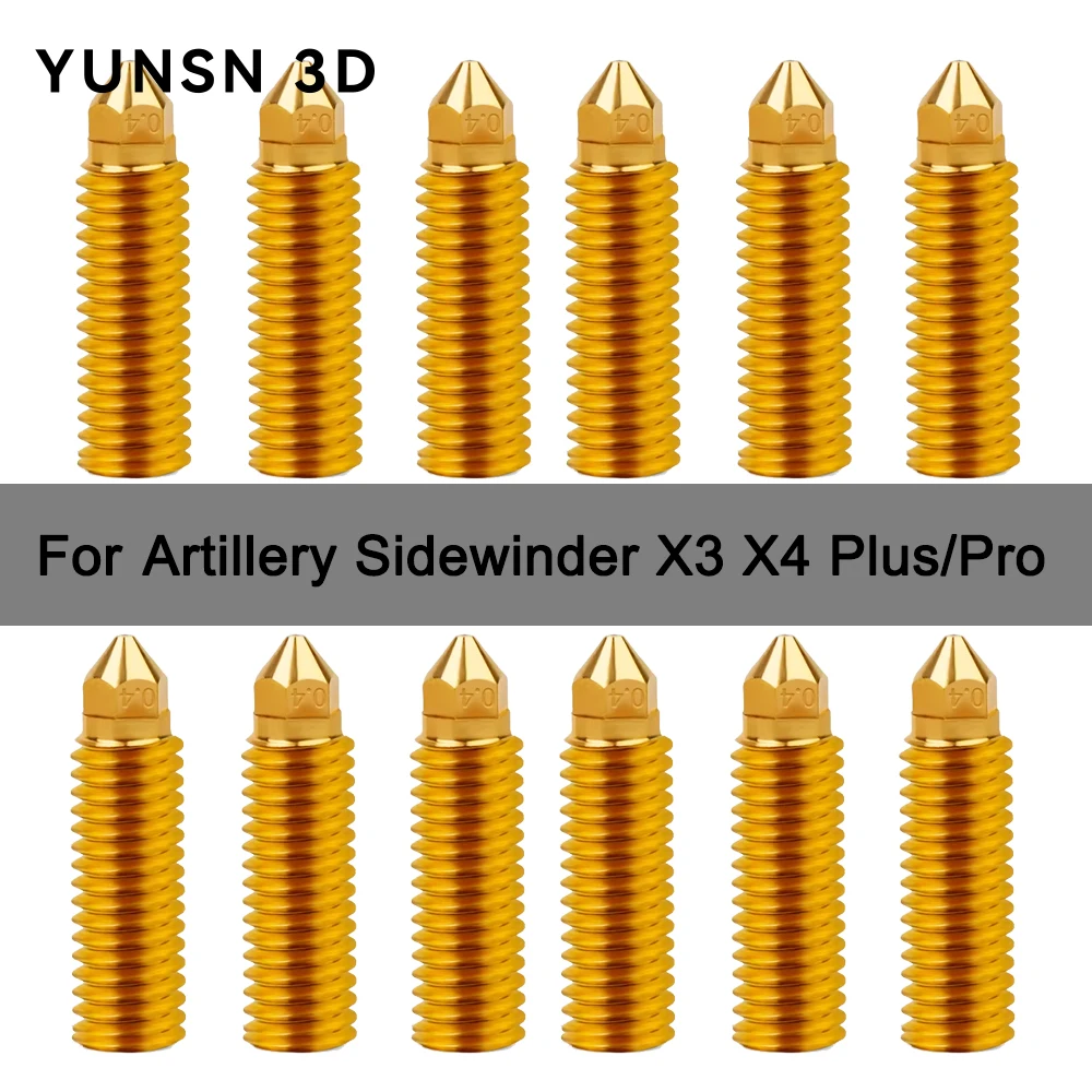 Upgrade Volcano Nozzle For Artillery Sidewinder X4 X3 Plus/Pro Hotend  Hard steel Brass Nozzle 3D Printer Parts