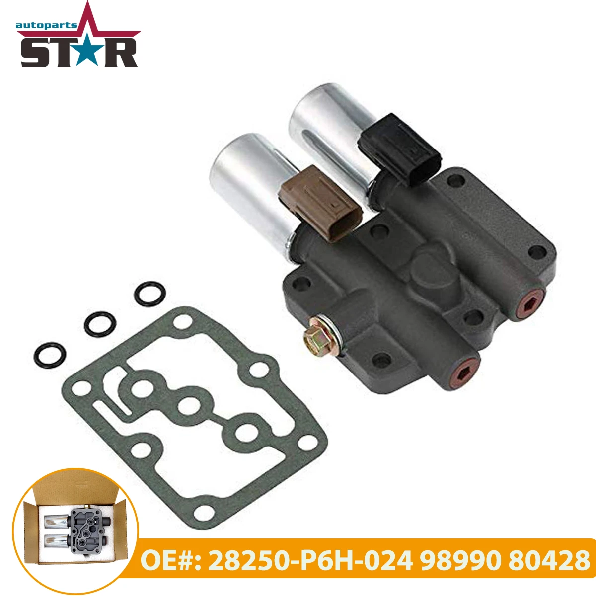 For Honda Accord Pilot Prelude Odyssey for Acura MDX TL CL Transmission Dual Linear Shift EPC Solenoid 28250-P6H-024 98990 80428