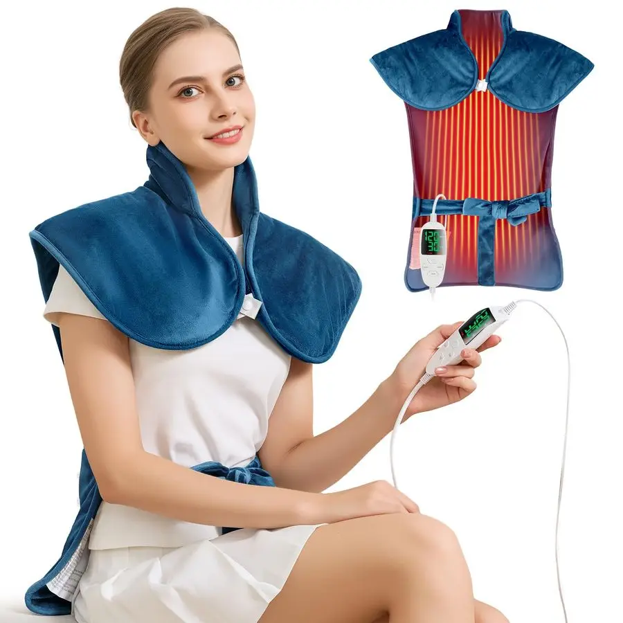 

Heating Pad Heated Weighted Blanket for Neck, Shoulders amp Back Extra Large 25x37 Full Back Heating Pad Electric Blanket for Mu