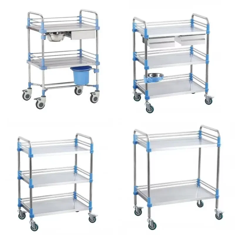 for High Quality Stainless Steel Hospital Treatment Trolleys and Hand Care Carts