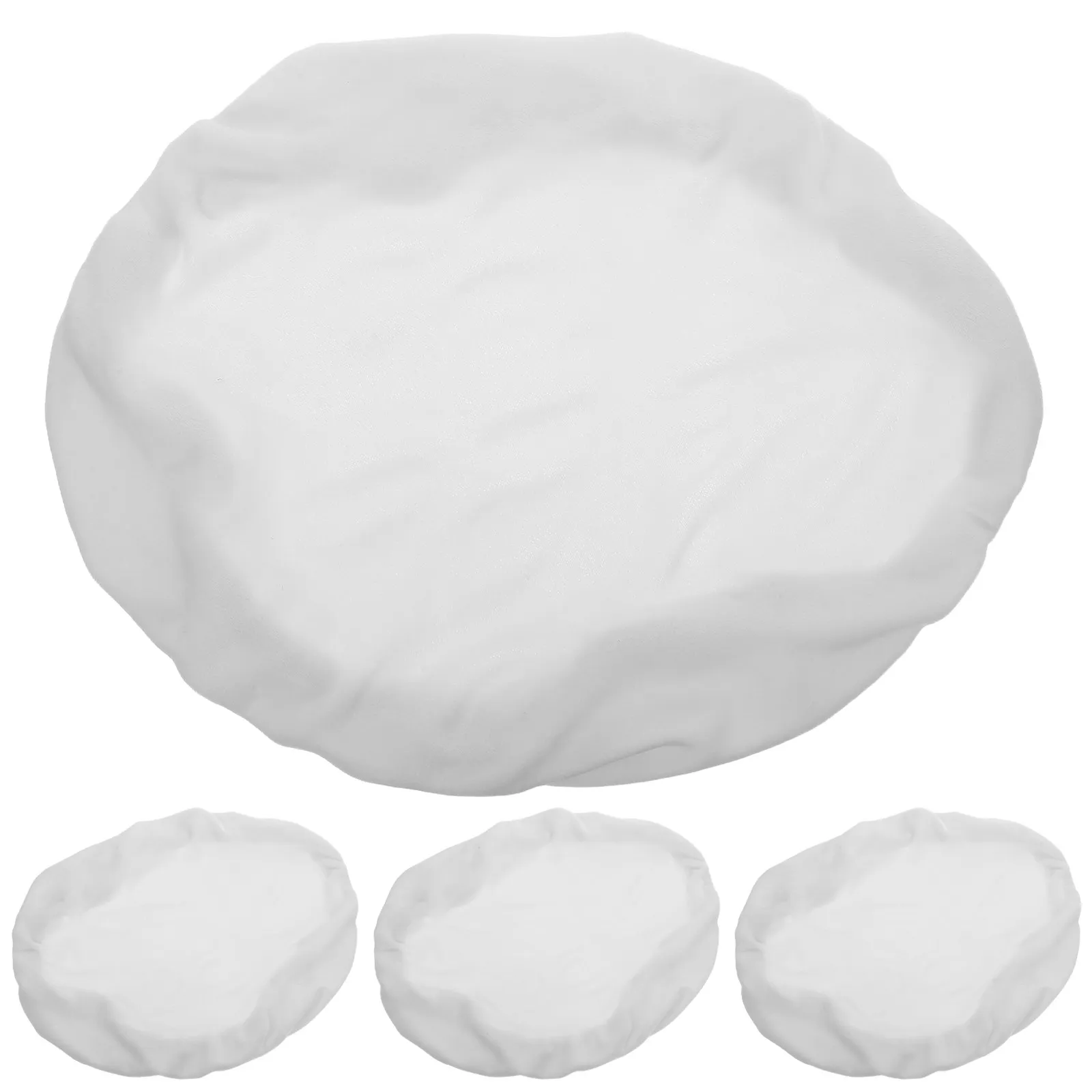Rectangle Stool Covers 4 Pack Stretch Flannel Seat Protectors Washable for Vanity Bar Salon Chairs