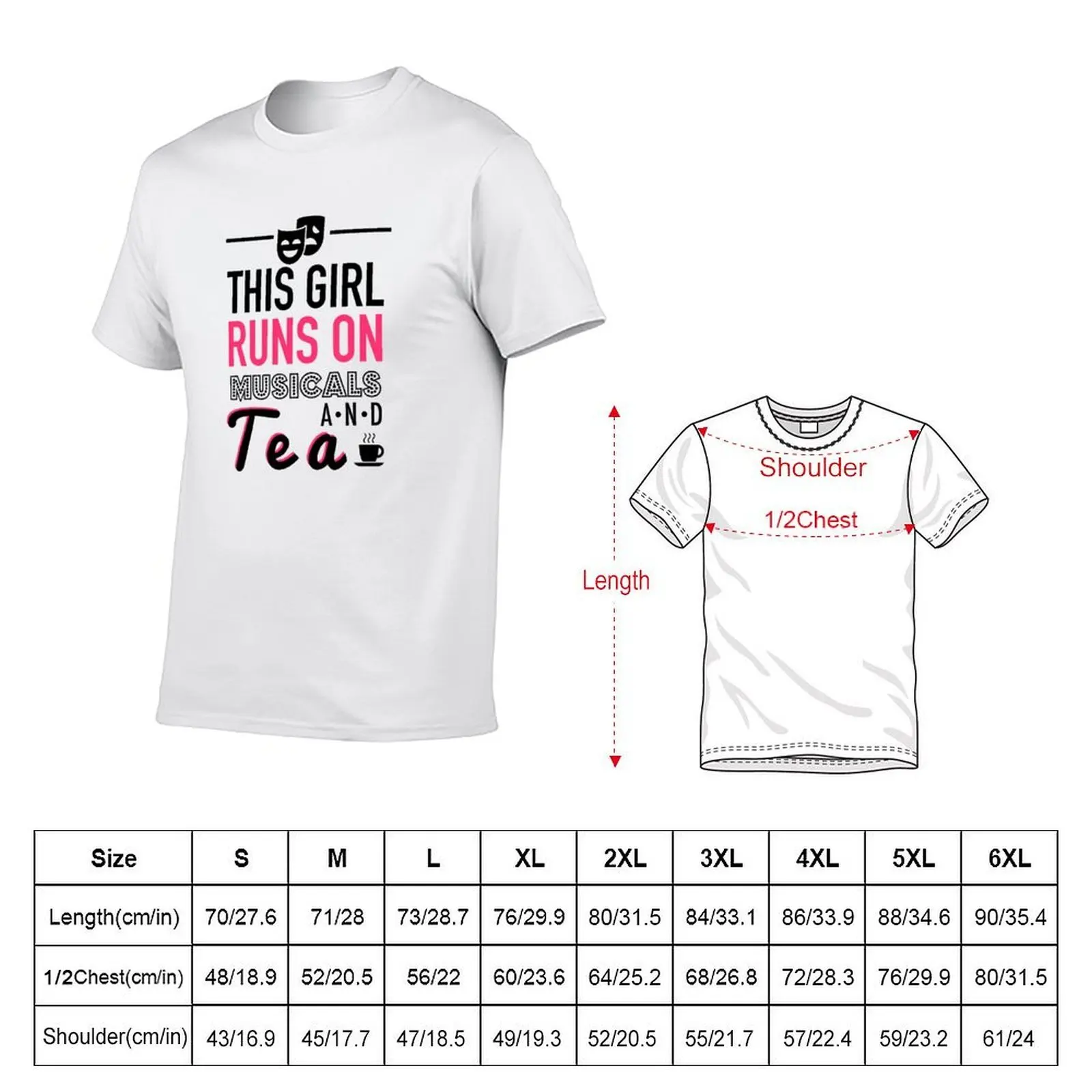 This Girl Runs On Musicals and Tea (Fueled by Musicals and Tea) T-Shirt Louboutins Personalized t-shirt shirts graphic tee men