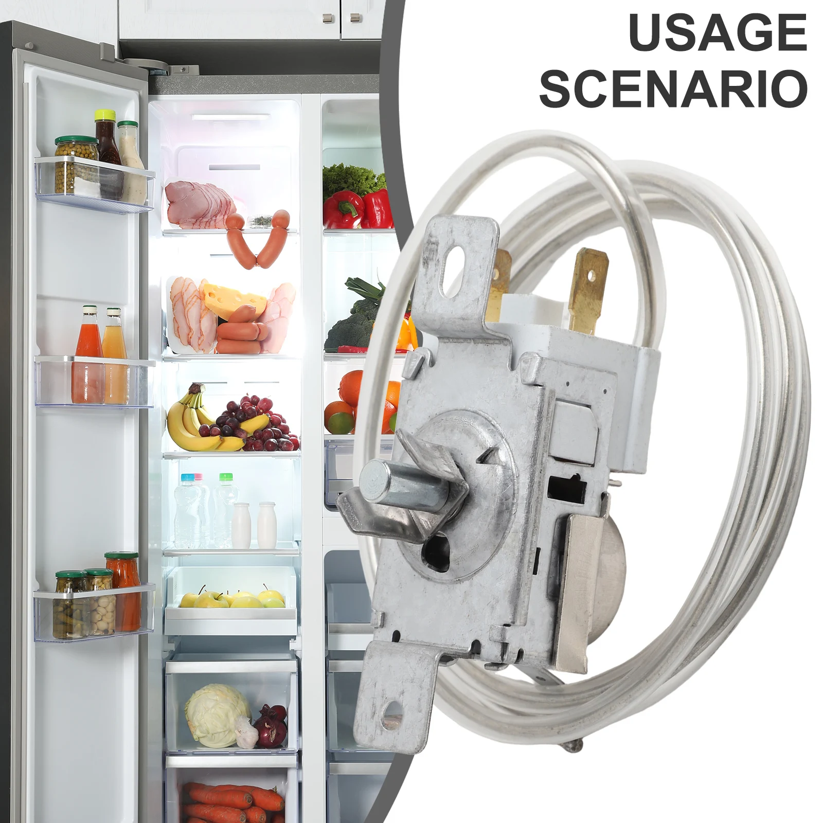 

2198202 Refrigerator Thermostat, Temperature Controller, Refrigerator Control Thermostat, Compatible With Popular Brands