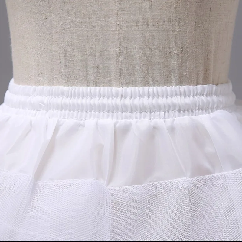 2022ผู้หญิงสั้น Petticoats สาย3ชั้น Underskirt สำหรับงานแต่งงานชุด Jupon Cerceau Mariage สีขาว2สี