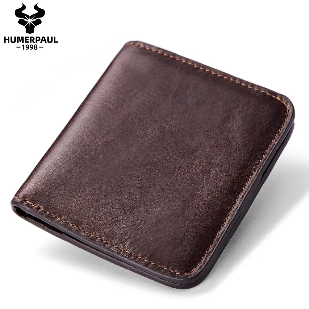 

Genuine Leather Wallets for Men RFID Blocking Multi Function ID Credit Card Holder Money Bag Slim Zipper Male Coin Purse