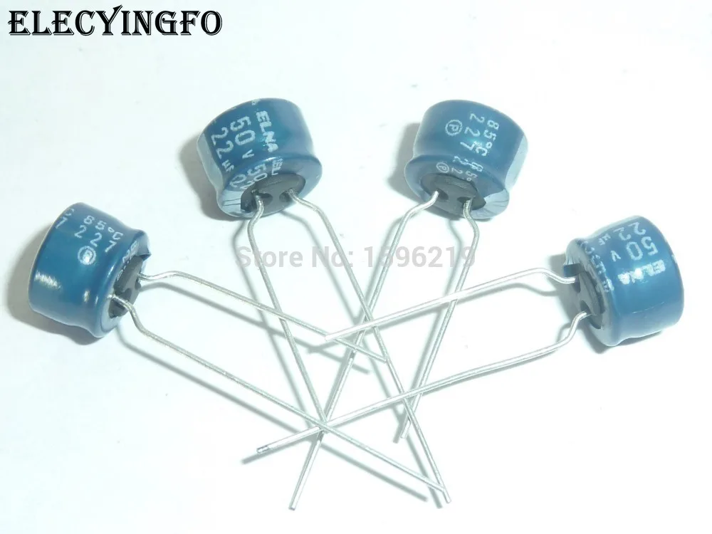 10pcs 22uF 50V22uf  ELNA RC3 Series 8x5mm 50V22uF Low Profile Audio Capacitor