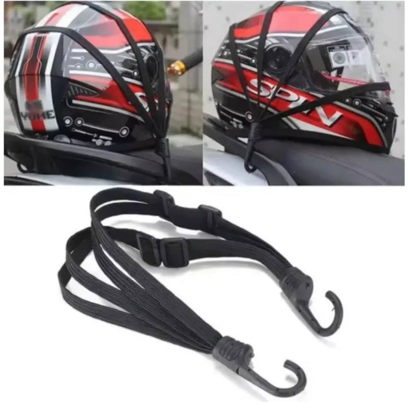 

24"/60cm and 35.4"/90cm Motorcycle Helmet Luggage Rope Bungee Cord Bandage Luggage Helmet Retractable Elastic Strap with 2 Hooks