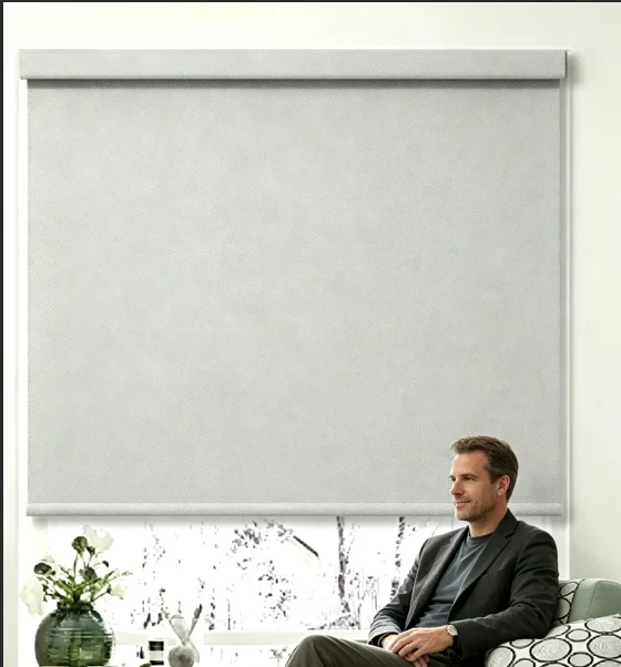 China Factory Wholesale Spring Control 100% Polyester Heat Insulation Roller Blinds For Home Windows