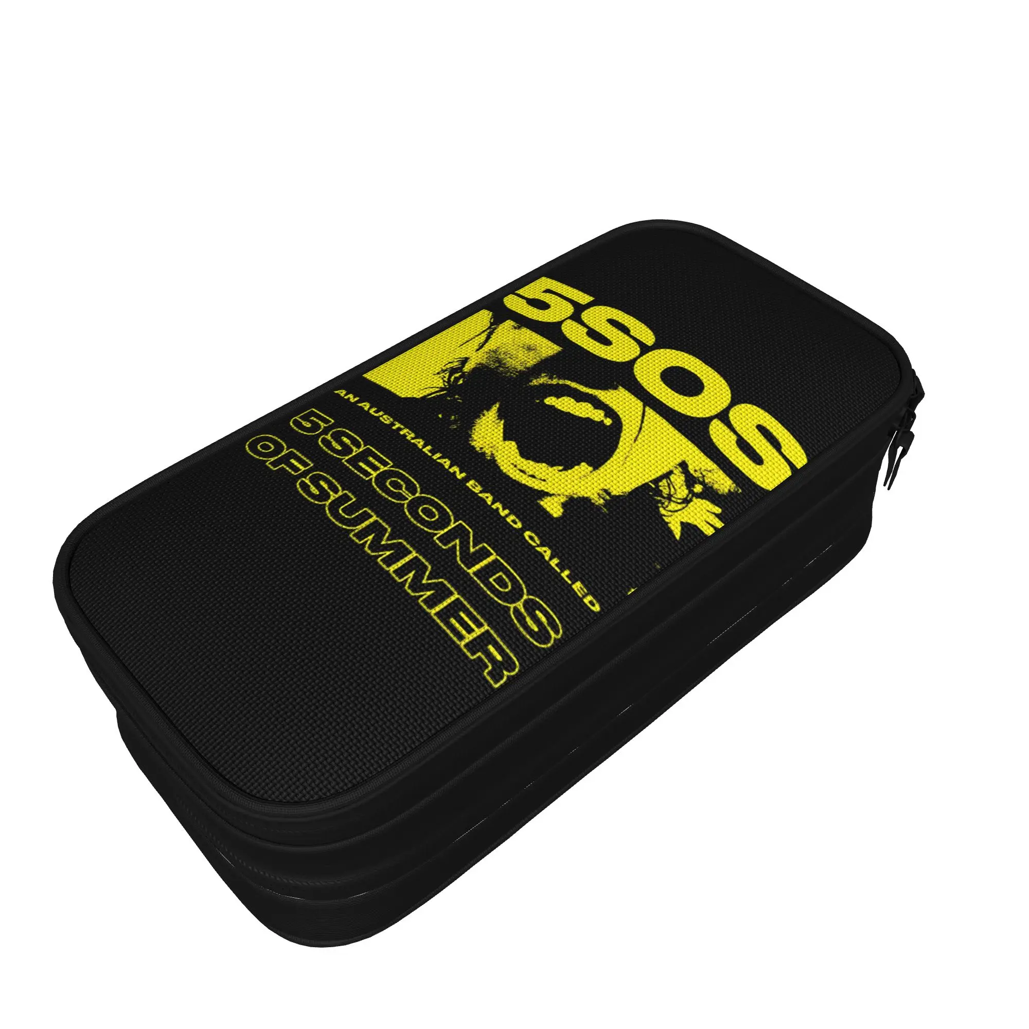 Estuches para lápices de música Punk Rock de los años 90, estuche clásico para lápices de 5 Seconds of Summer, bolsa para lápices de gran capacidad para estudiantes, regalos de oficina, caja para lápices