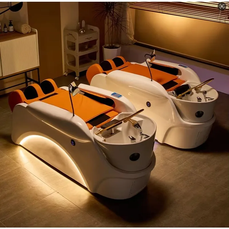 

Best Head Spa Shampoo Bed With Salon Sink Electric Back Rest Shampoo Bed Circulation Water With Bed Head Steam