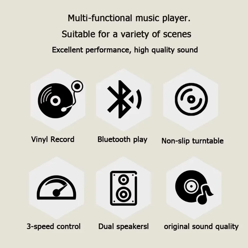 حار البائع مكبرات صوت ستيريو اللاسلكية بلوتوث القرص الدوار مشغل تسجيلات من الفينيل الفونوغراف مشغل تسجيل الموسيقى